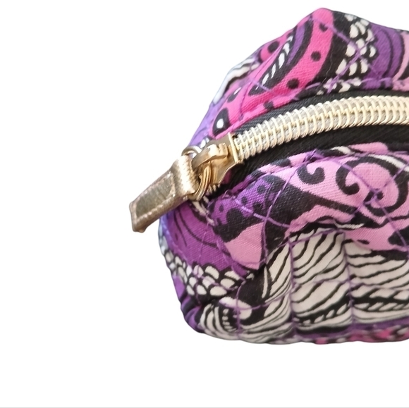 Dabney Lee Cosmetic Bag Pouch Travel Makeup Quilted Paisley Cotton - Picture 4 of 9